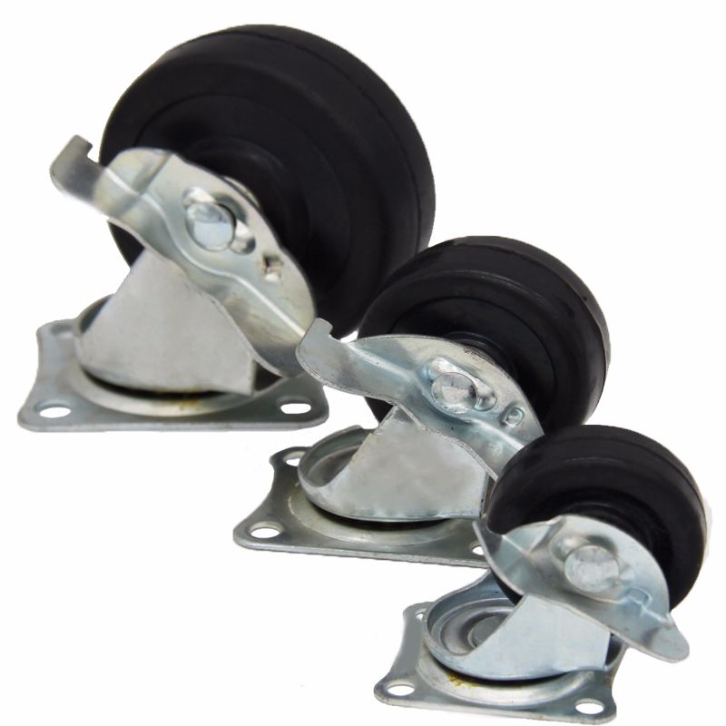 1.5-inch black rubber flat-bottomed side brake details Picture