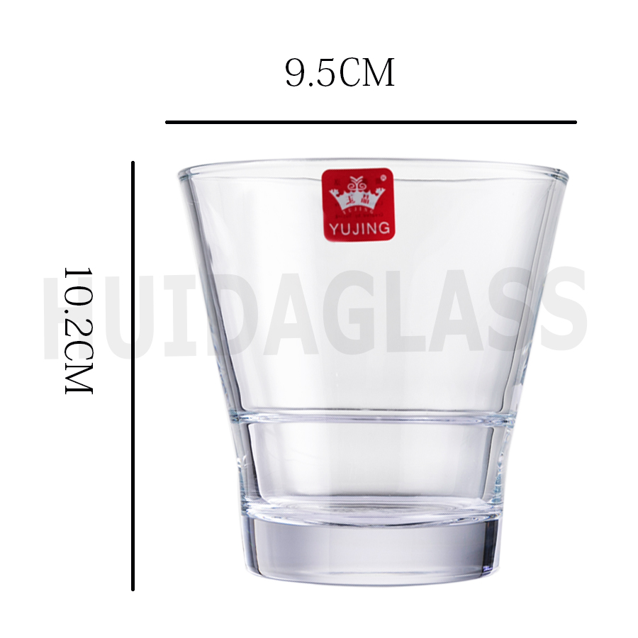 Yiwu good goods Huida glass high quality ultra white glass 320ml conical glass beer glass Drink glass Milk glass juice glass Whiskey glass YJA1509