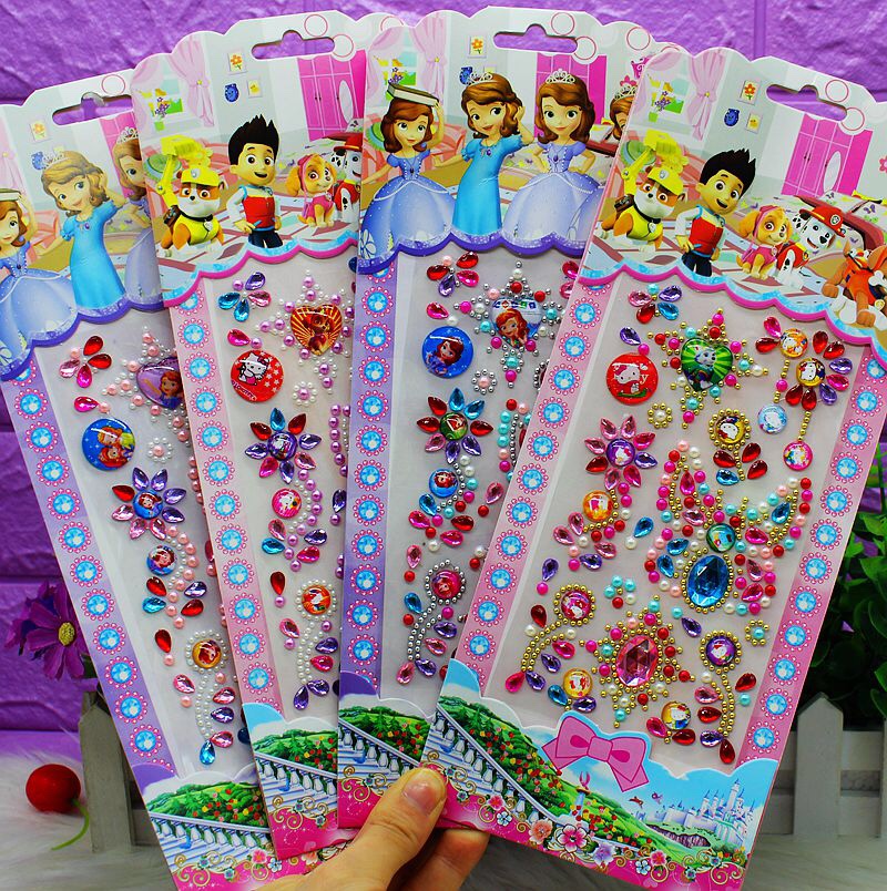 Wholesale of PH-598 acrylic crystal stickers for DIY car and mobile phone decorative stickers undefined