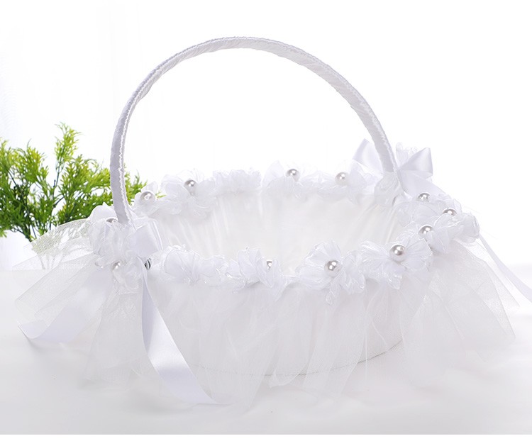 Factory direct sales of wedding flower baskets, flower boys scattering flowers, small flower baskets, bridesmaids' hand-held woven flower baskets, wholesale of wedding supplies detail image 5