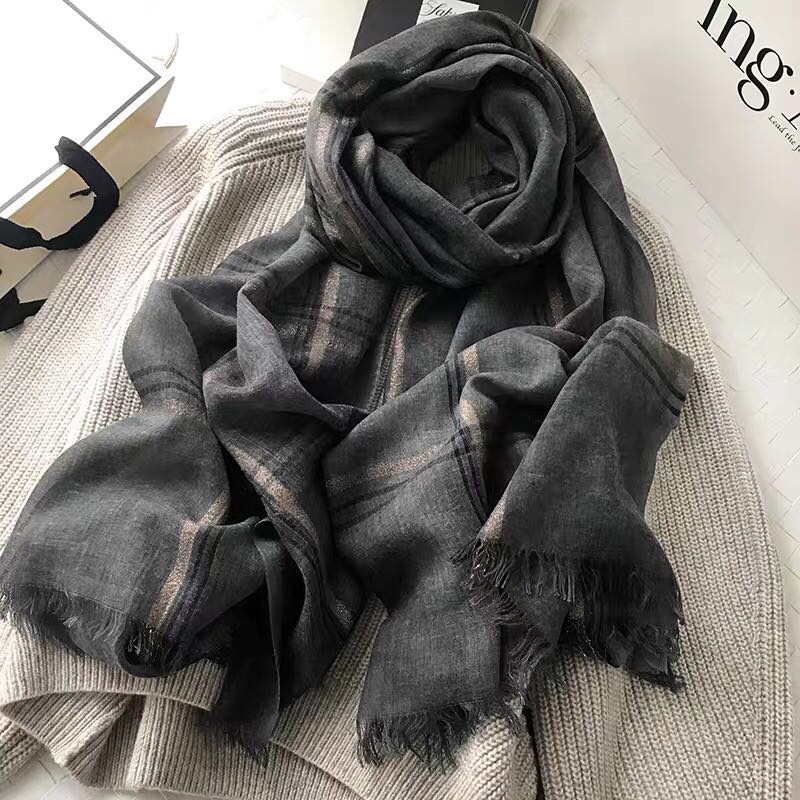 Women's Shawl Autumn And Winter Coats All Match Mid-Length Casual Explosive Scarf