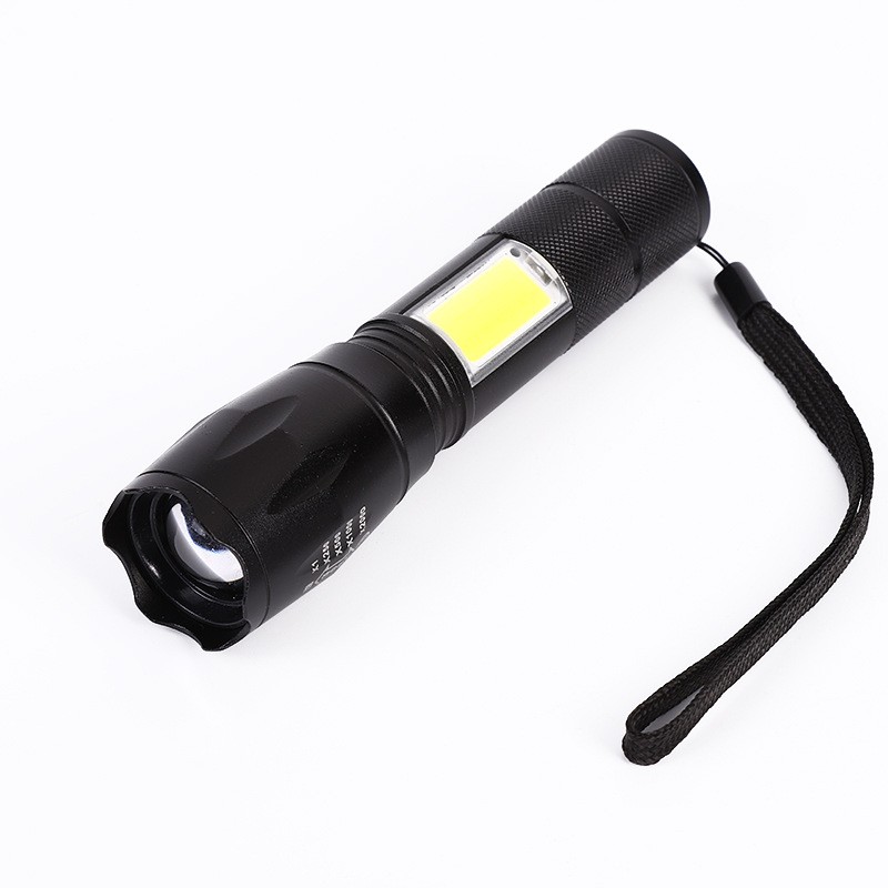 Factory direct sales: New multi-functional COB emergency light, USB charging, telescopic zoom, high-intensity flashlight, LED detail image 1