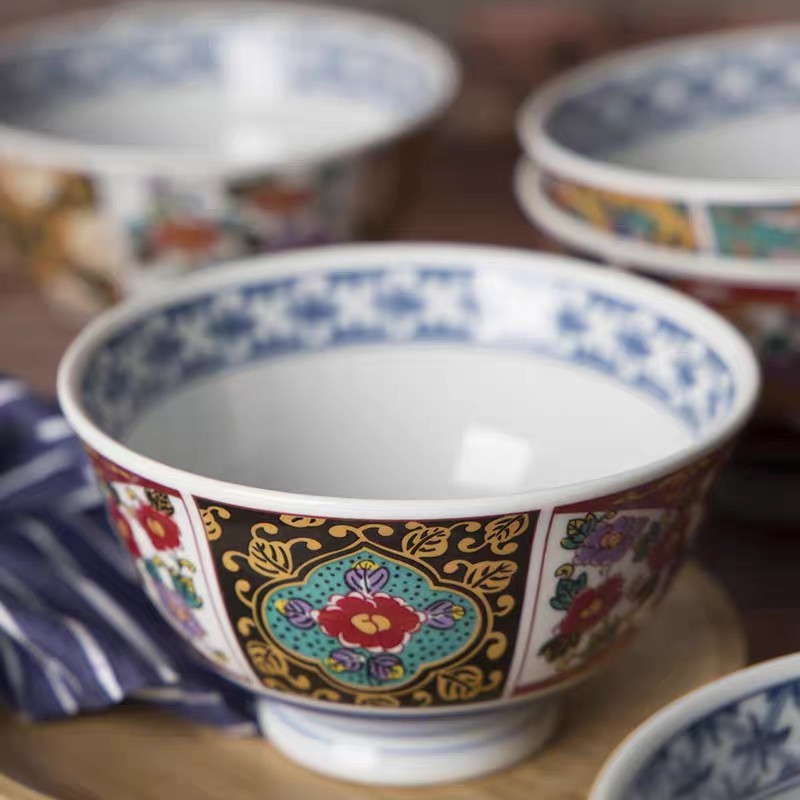 日本陶瓷米饭碗家用日式和风复古餐具创意不烫手吃饭碗详情图4