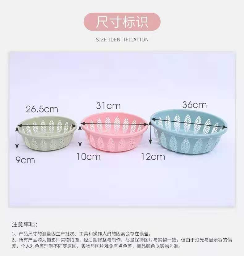 0083家用洗菜篮水果清洗盆沥水篮塑料筛子镂空菜筛大中小号筛子详情图1