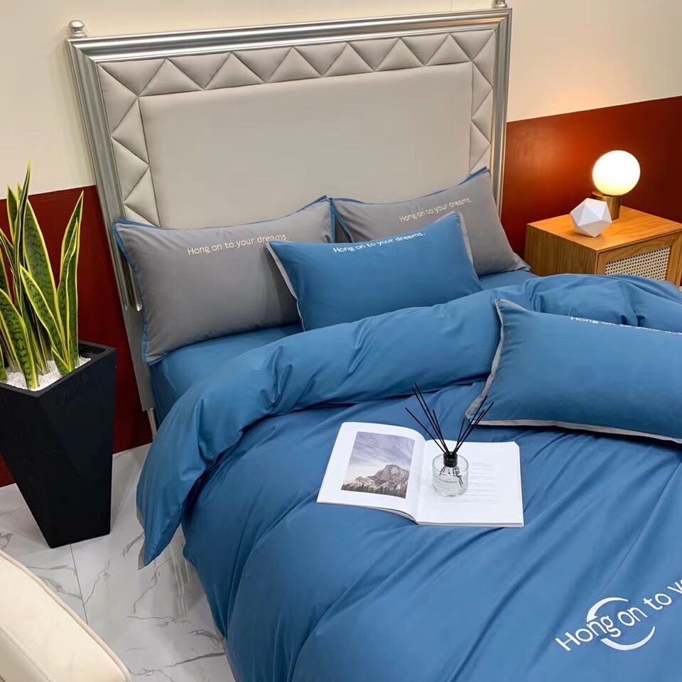 80 doble cara nublado boutique bordado conjunto de cuatro piezas ropa de cama textiles para el hogar edredón undefined
