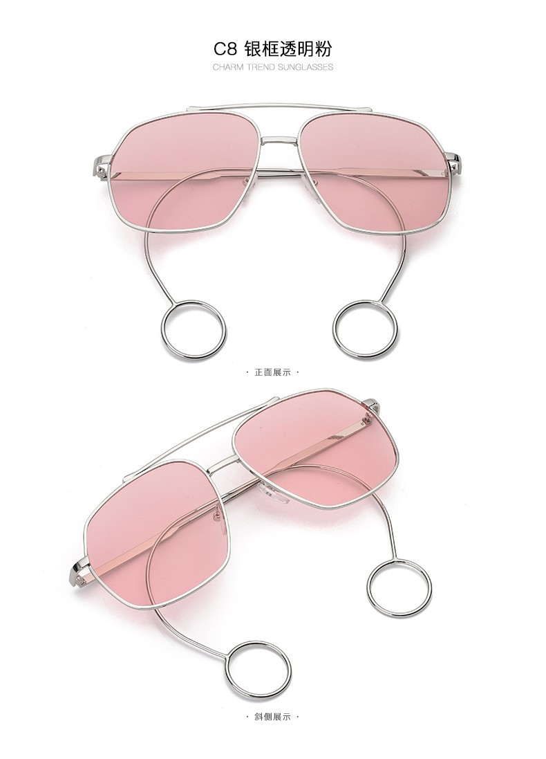 The trendy man Liu Haoran with internet-famous eyes, retro earrings, flat glasses for women, Korean style sunglasses on Instagram, and personalized myopia glasses detail image 19