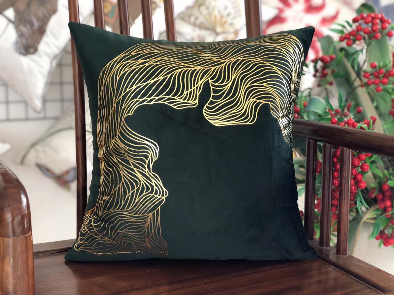 Hot gold throw pillow 2 thumbnail