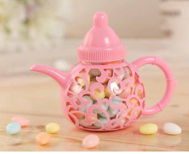 Teapot-shaped candy box, electroplated gold plastic wedding candy box, best-selling candy box on AliExpress detail image 6