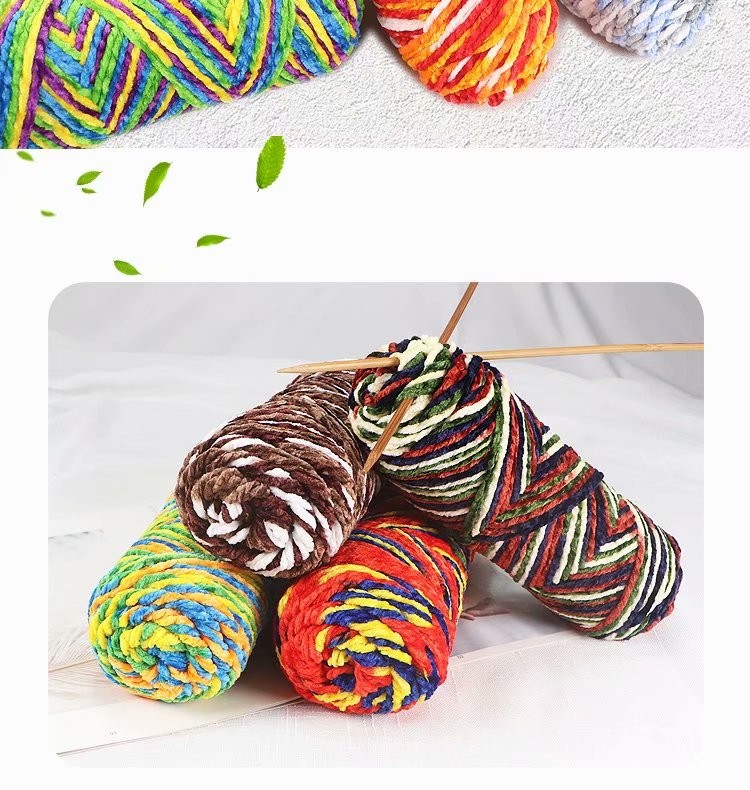 DIY hand-woven shoes, hats, clothing, colorful scarves and coats, skin-friendly, moisture-absorbing and lustrous velvet detail image 12