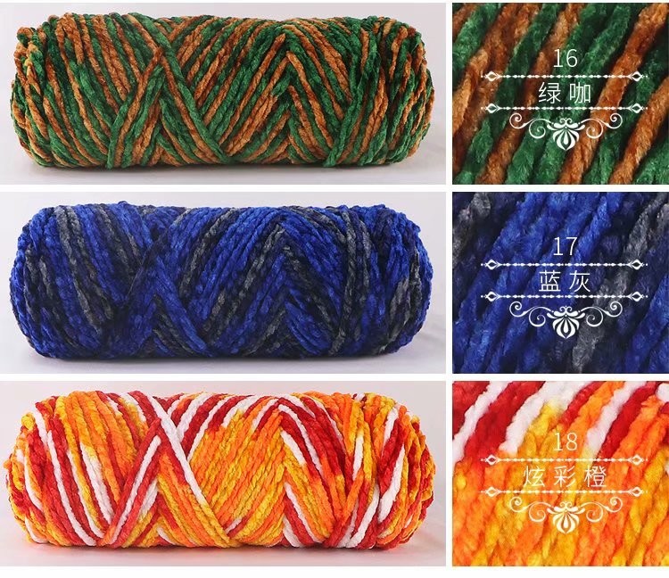 DIY hand-woven shoes, hats, clothing, colorful scarves and coats, skin-friendly, moisture-absorbing and lustrous velvet detail image 11