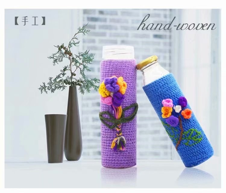 DIY hand-knitted scarves, hats, hair accessories, hair bands, handicrafts, 4-strand milk cotton yarn detail image 7
