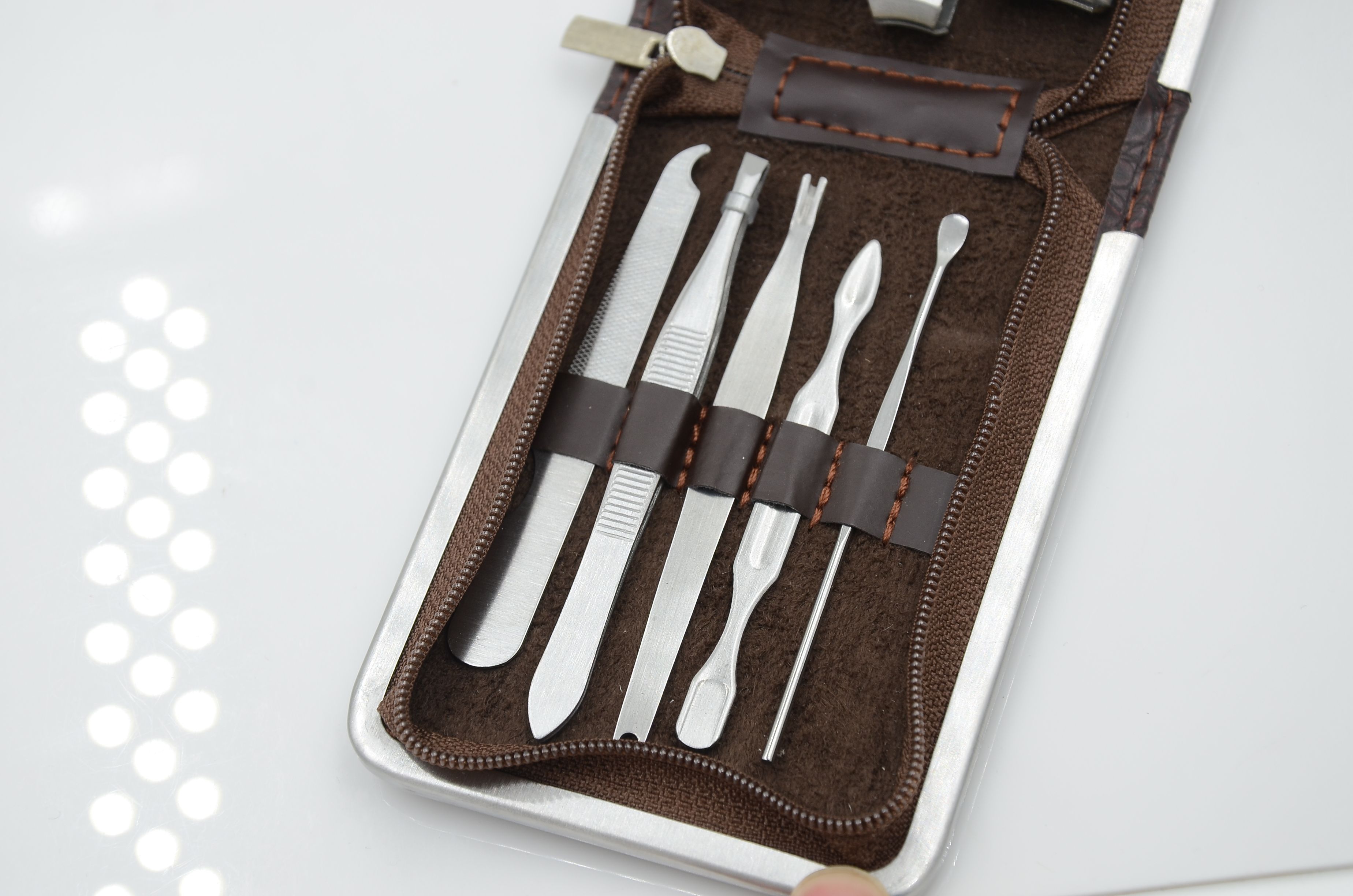 Daily stainless steel luxury nail clipper set of 9 pieces, nail art set, nail clippers 338-9S details Picture