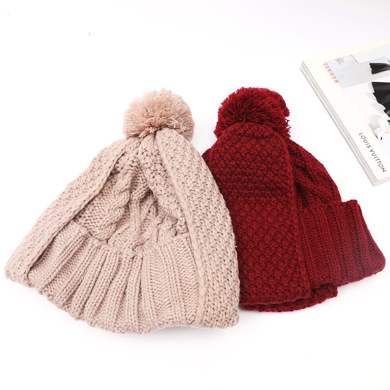 Gorro de lana industria más flor más grueso gorro de lana sombrero de punto de moda mantener caliente estilo de invierno undefined