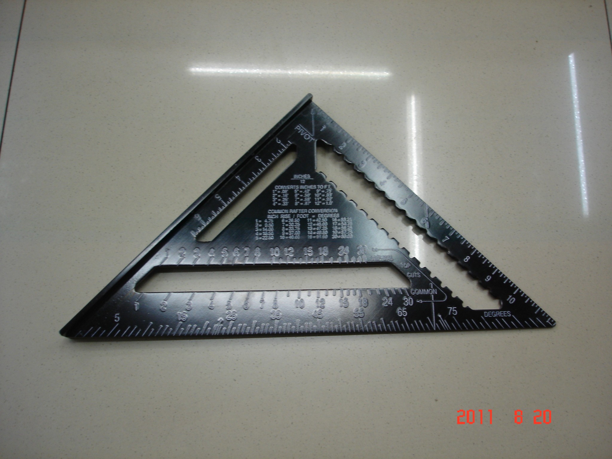 TL-6051铝合金三角尺12“*12”详情图1
