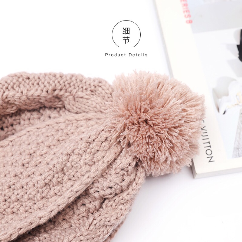 Gorro de lana industria más flor más grueso gorro de lana sombrero de punto de moda mantener caliente estilo de invierno undefined