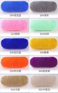 YARN hand-woven 5-strand milk cotton, skin-friendly and comfortable DIY handmade yarn handicrafts scarves, hats, clothing and hair accessories detail image 10