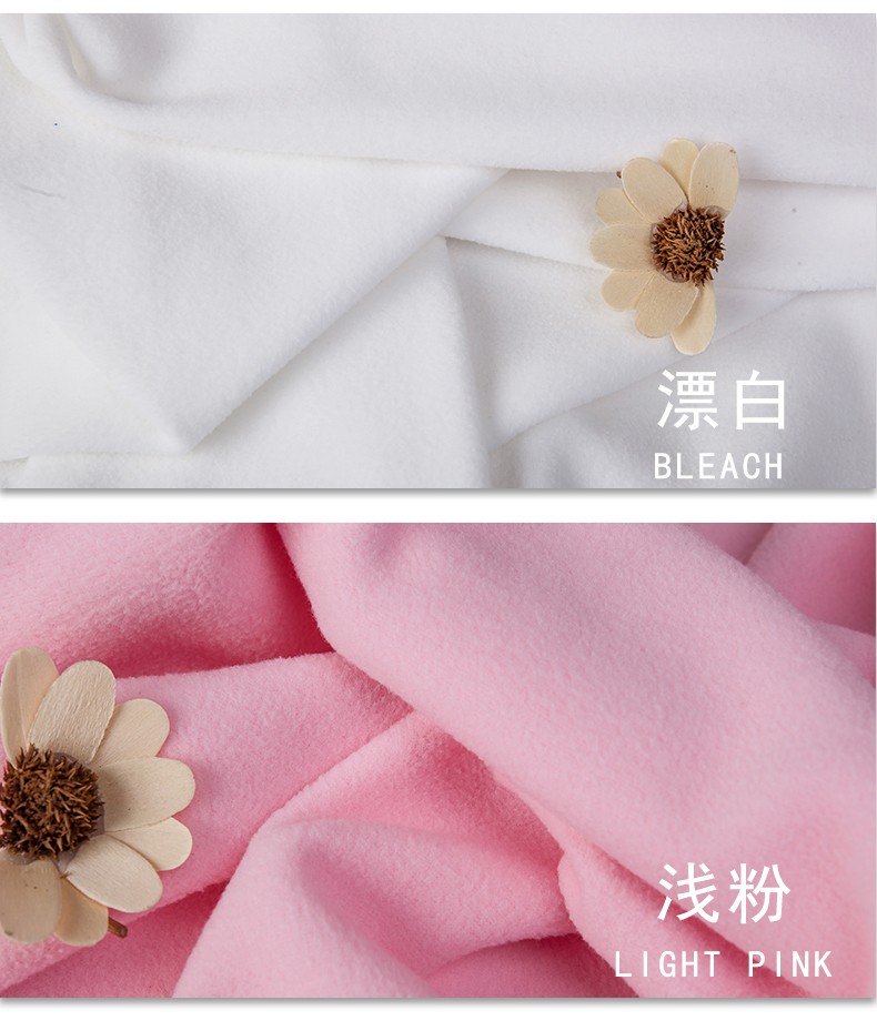 Wholesale of double-sided ultra-fine polar fleece fabric for gloves, fleece, home wear and knitted fabric detail image 2