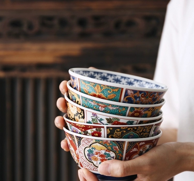 日本陶瓷米饭碗家用日式和风复古餐具创意不烫手吃饭碗详情图1