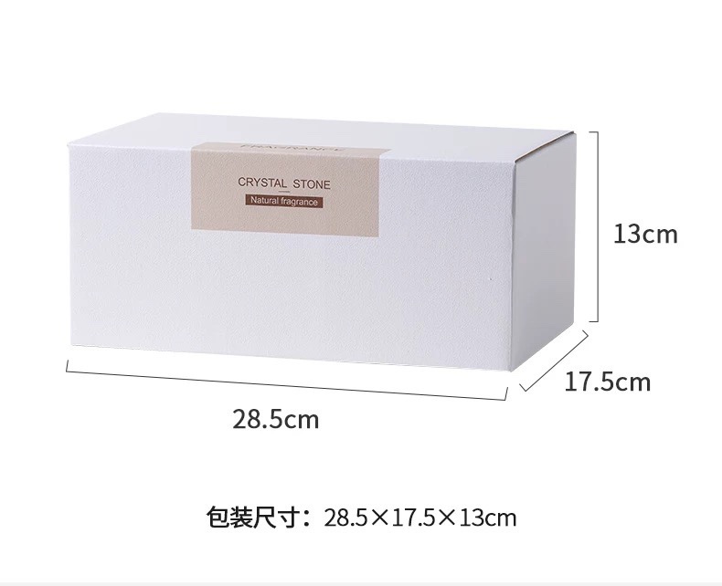 香薰蜡烛工具 天然水晶石精油香薰摆件车载家用香薰片持久留香助眠安神白底实物图