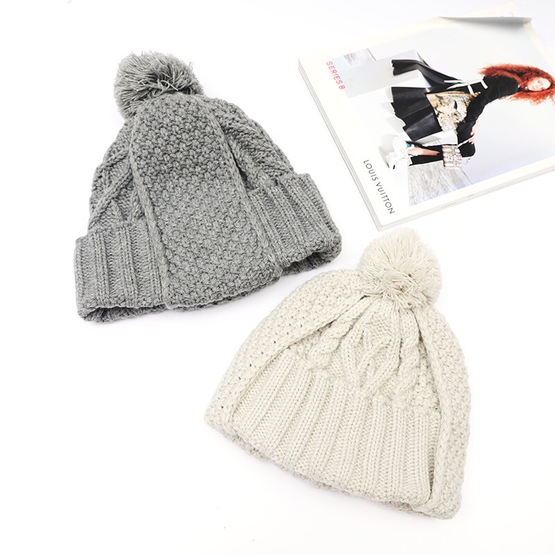 Gorro de lana industria más flor más grueso gorro de lana sombrero de punto de moda mantener caliente estilo de invierno undefined
