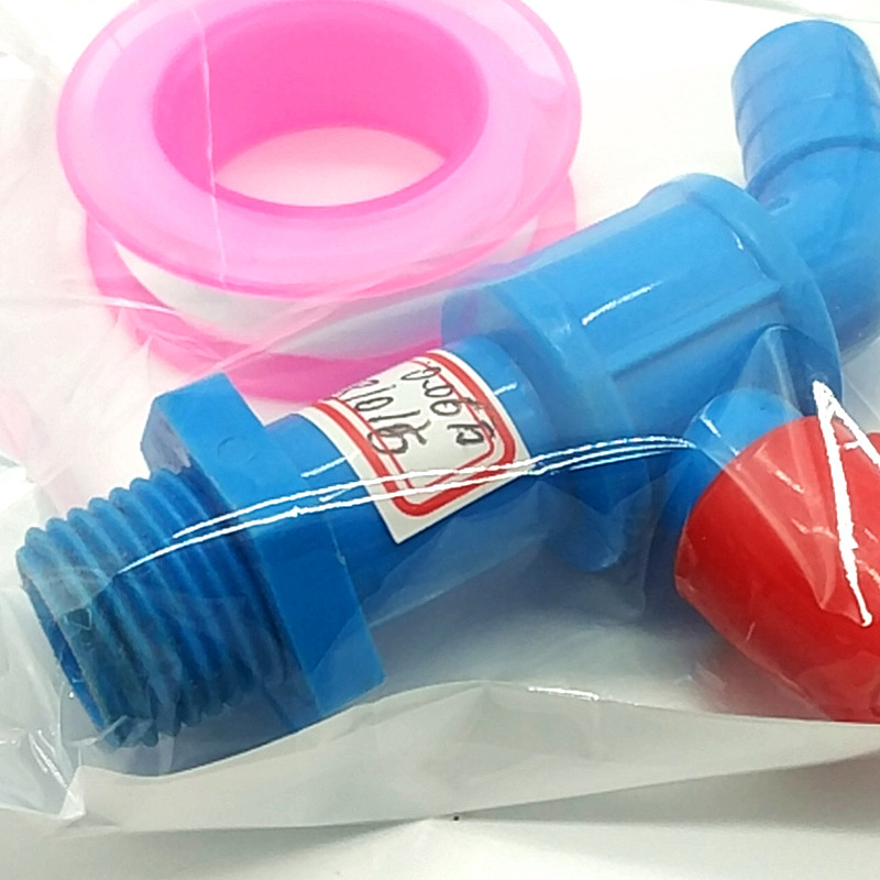  吊卡袋装塑料水龙头+防水生胶带，细节图
