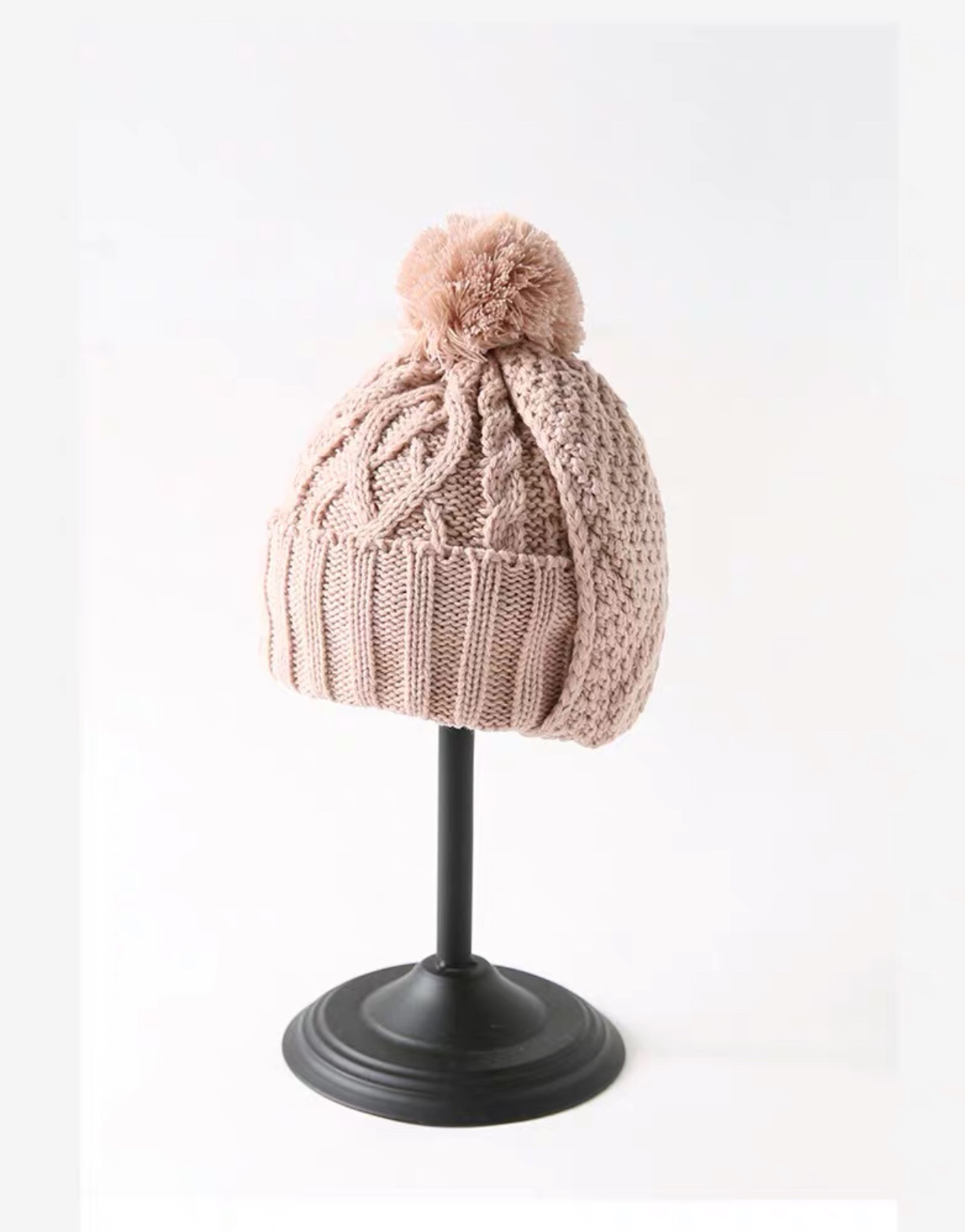 Gorro de lana industria más flor más grueso gorro de lana sombrero de punto de moda mantener caliente estilo de invierno undefined