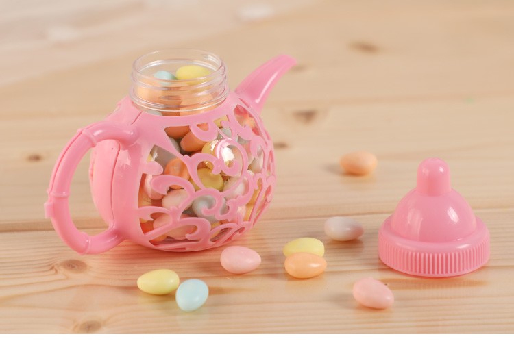 Teapot-shaped candy box, electroplated gold plastic wedding candy box, best-selling candy box on AliExpress detail image 9