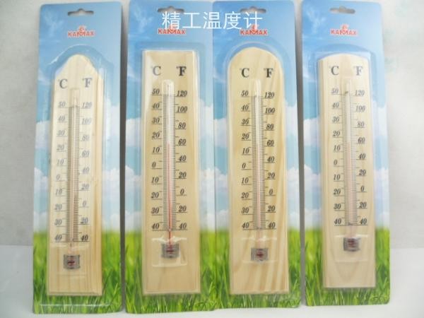 Wholesale indoor and outdoor wooden temperature glass thermometers, glass thermometers, rod thermometers and stationery detail image 1