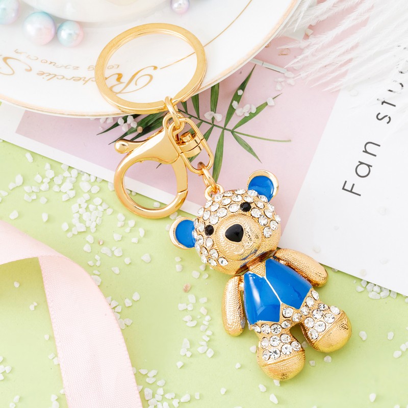 卡通创意小熊钥匙扣汽车包包挂饰金属工艺品礼品详情4