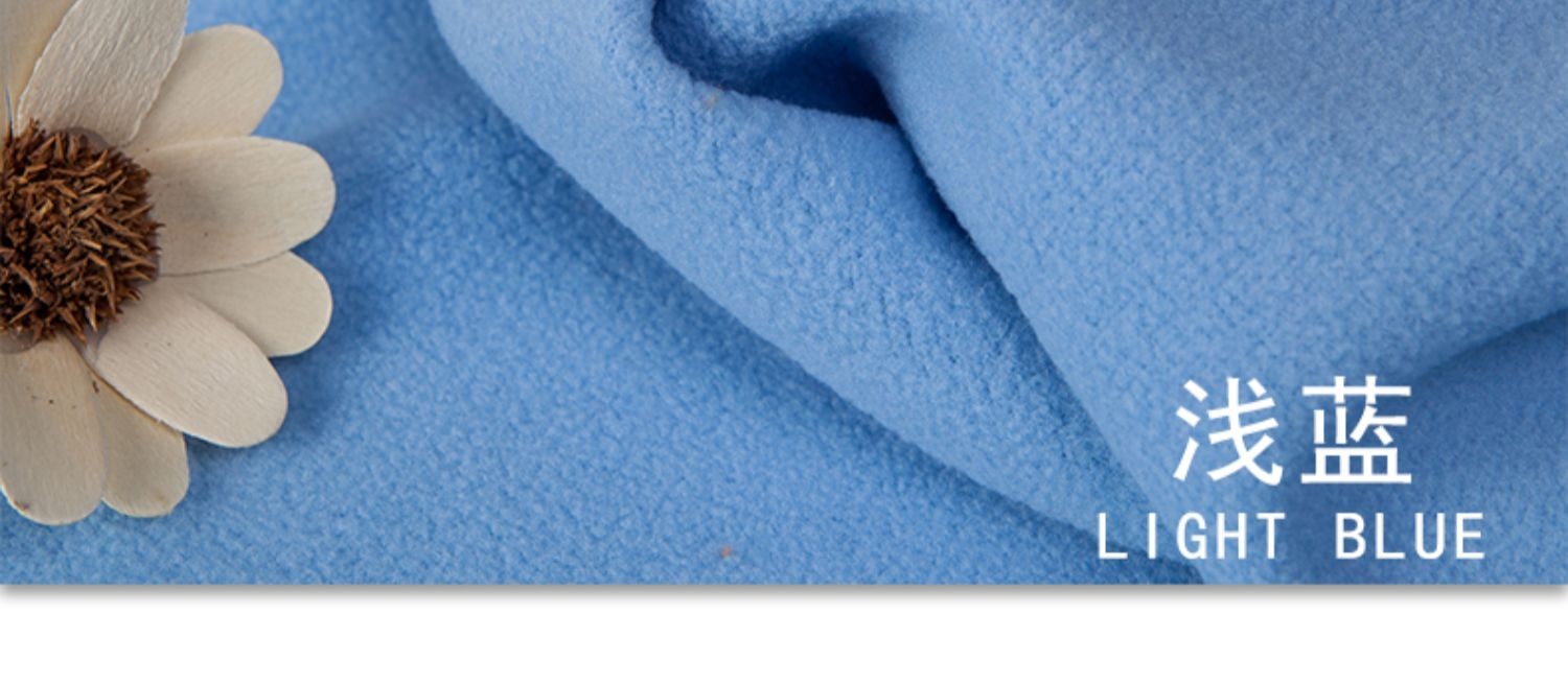 Wholesale of double-sided ultra-fine polar fleece fabric for gloves, fleece, home wear and knitted fabric detail image 1