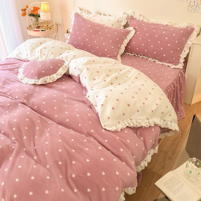 冬季珊瑚绒牛奶绒法兰绒四件套保暖