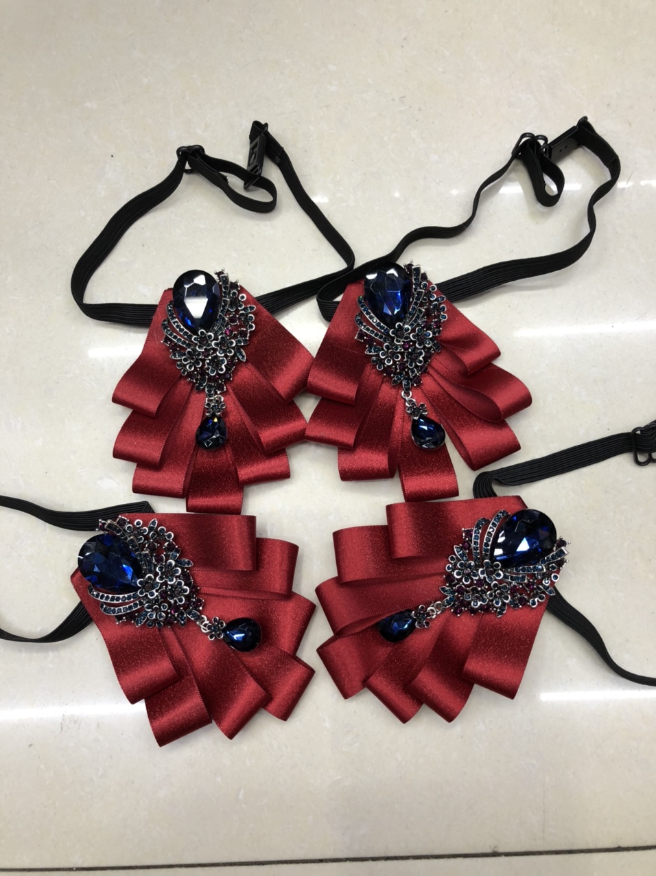Glass Diamond Ribbon Necklaces Fashion Necklaces