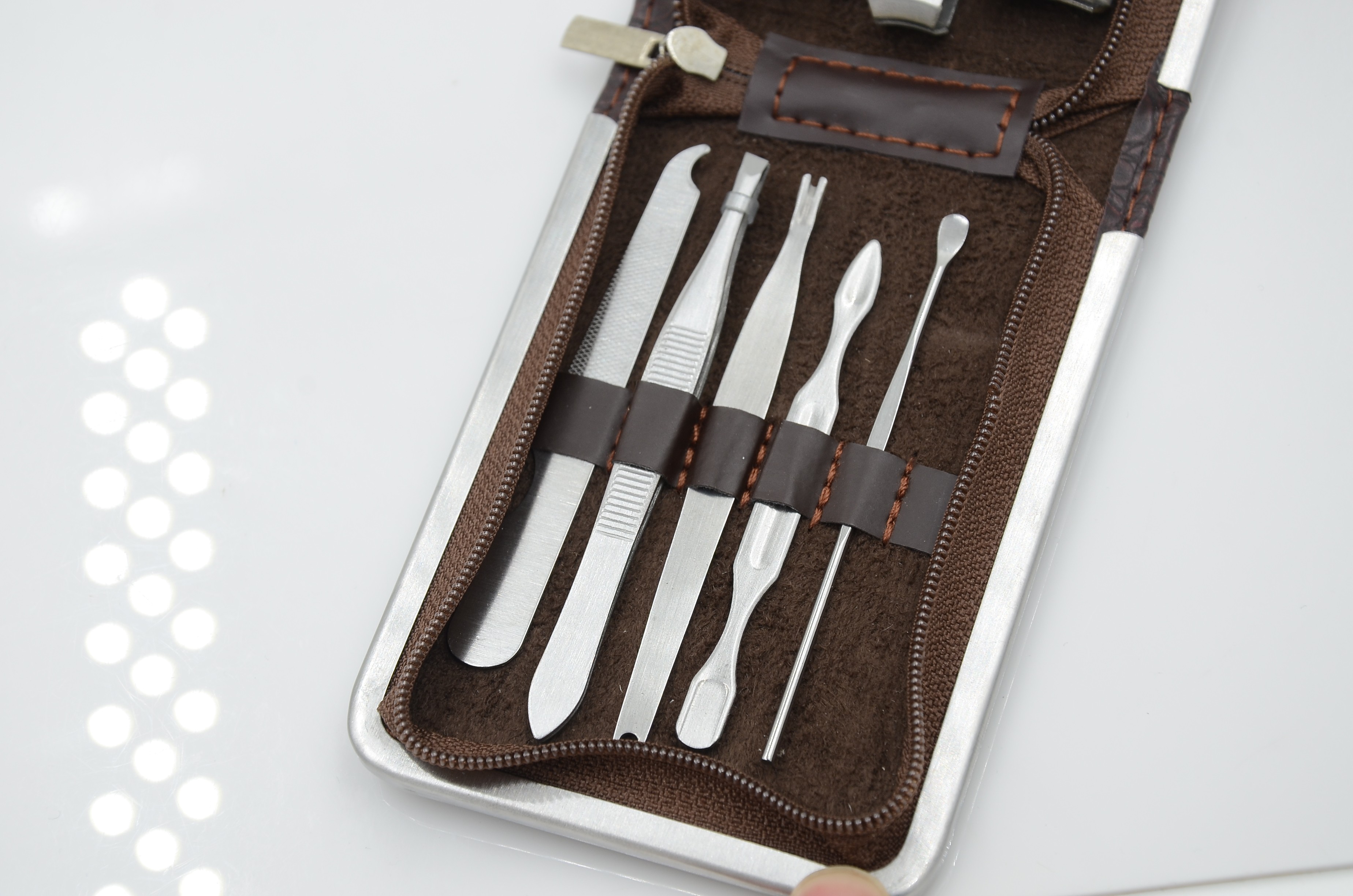 Daily stainless steel luxury nail clipper set of 9 pieces, nail art set, nail clippers 338-9S detail image 5