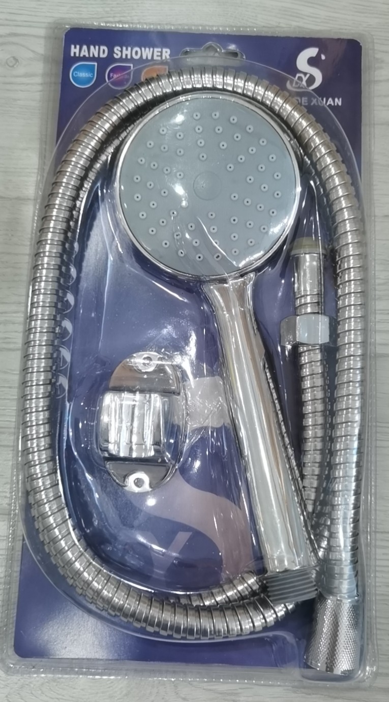 Handheld shower head set, vacuum-formed with hose detail image 1