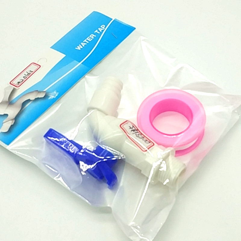  吊卡袋装塑料水龙头+防水生胶带 ，产品图