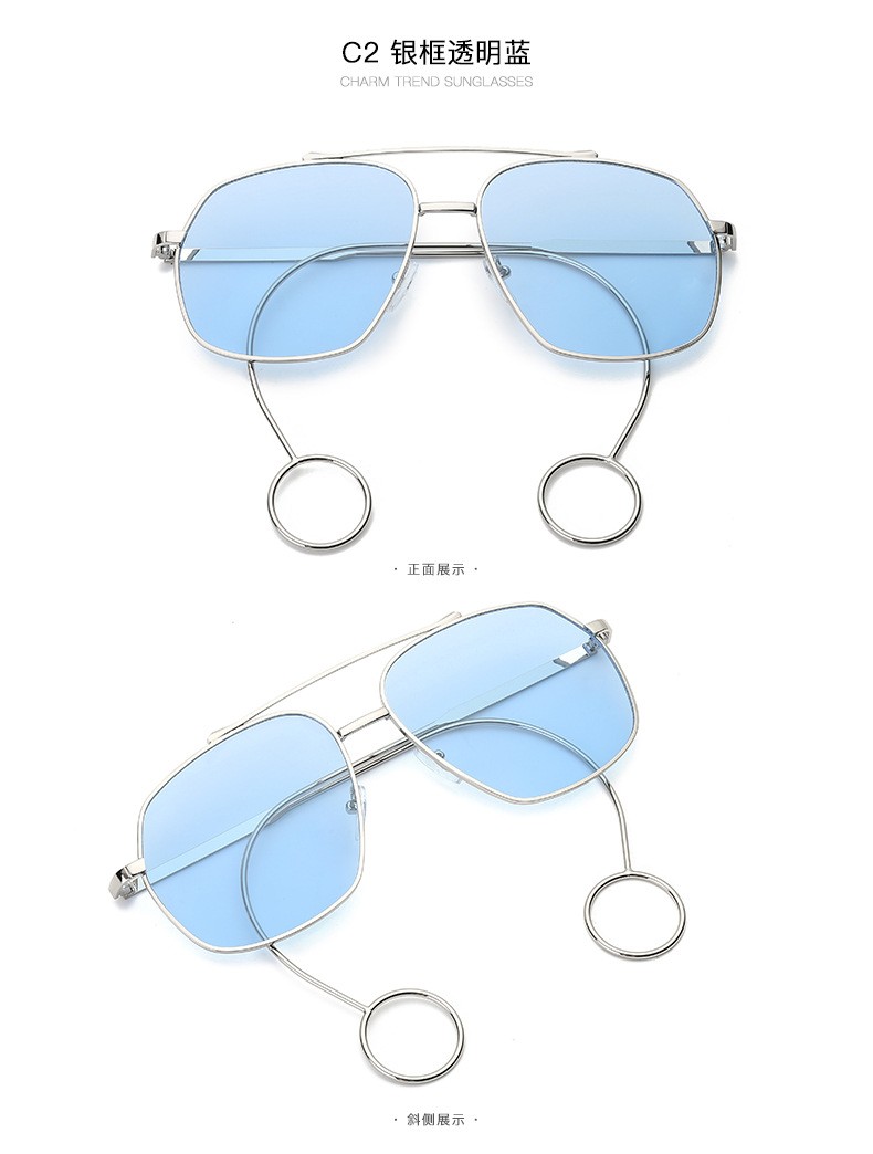 The trendy man Liu Haoran with internet-famous eyes, retro earrings, flat glasses for women, Korean style sunglasses on Instagram, and personalized myopia glasses detail image 17