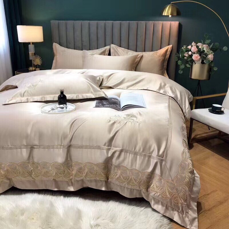 水洗真丝双股全棉蕾丝四件套床上用品家纺被套详情9