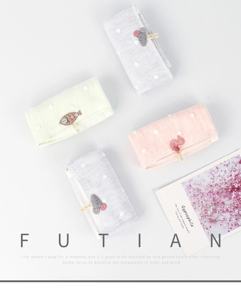 Yiwu Quality Products - Futian - Star Dot Cloth Applique Baby Towels, Soft Gauze Baby Towels, hook-and-loop absorbent Small towels detail image 1