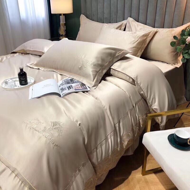 水洗真丝双股全棉蕾丝四件套床上用品家纺被套详情5