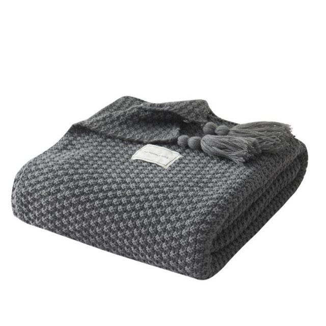 Nordic tassel knitted ball blanket wool blanket office air-conditioned nap blanket cape blanket cover blanket sofa leisure blanket 2 thumbnail
