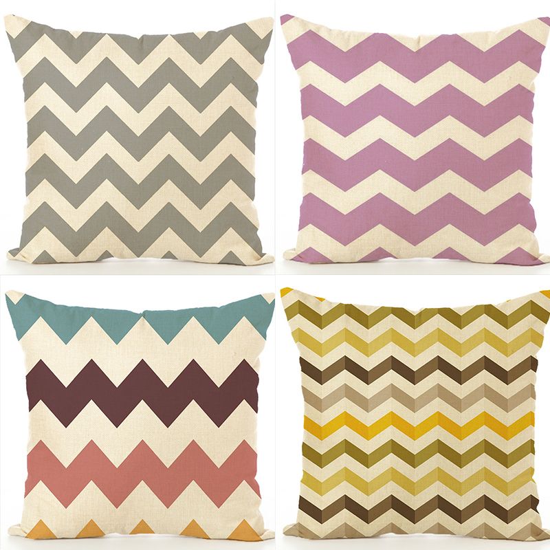 Geometric digital printed pillowcase does not contain core support customized sofa cushion auto back rest wholesale thumbnail