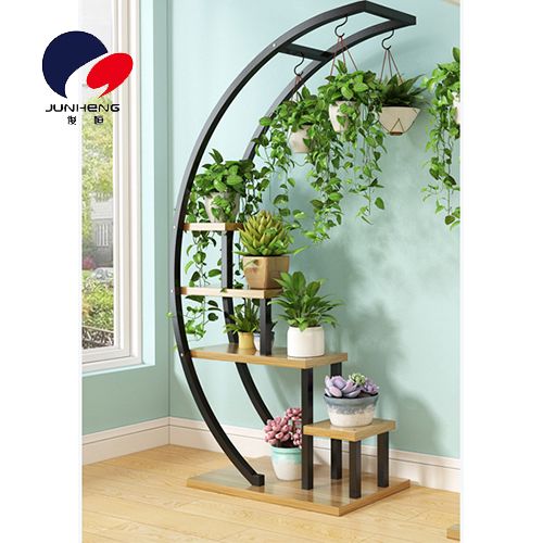 Single door simple living room TV background wall decoration Moon flower stand Household flower stand A628
