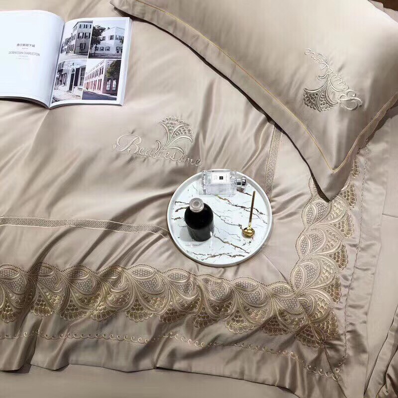 水洗真丝双股全棉蕾丝四件套床上用品家纺被套详情4