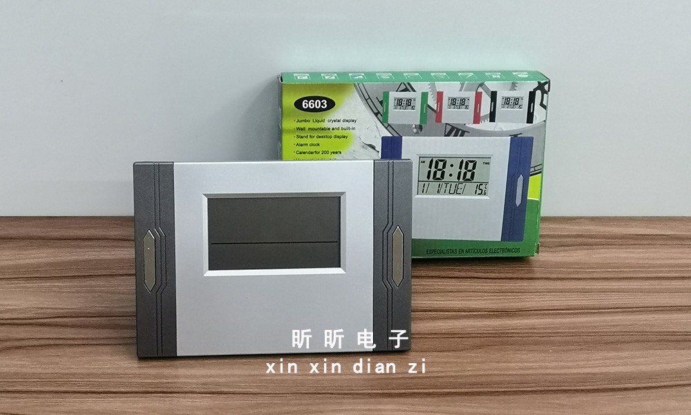 6603 perpetual calendar electronic clock, multi-functional large character clock, wall-mounted clock detail image 1
