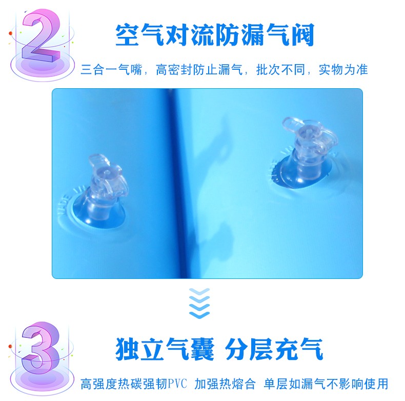 充气水池 三环泡泡底水池 儿童嬉水系列 150CM详情图6