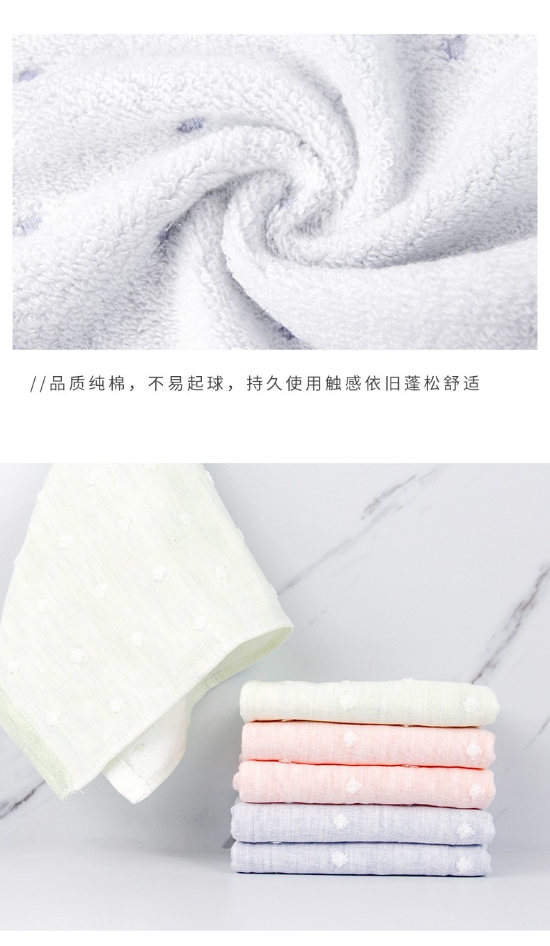 Yiwu Quality Products - Futian - Star Dot Cloth Applique Baby Towels, Soft Gauze Baby Towels, hook-and-loop absorbent Small towels detail image 7