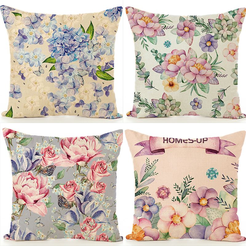 Amazon sells floral print pillowcases for sofas, office chairs, and upholstery for car pillows