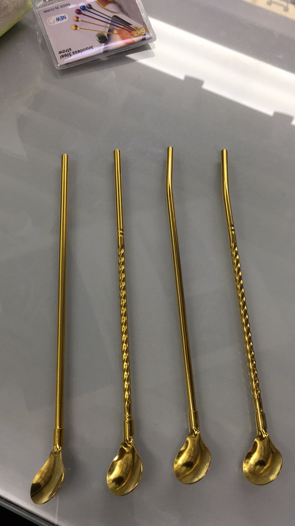 304 Material Straw Spoon details Picture