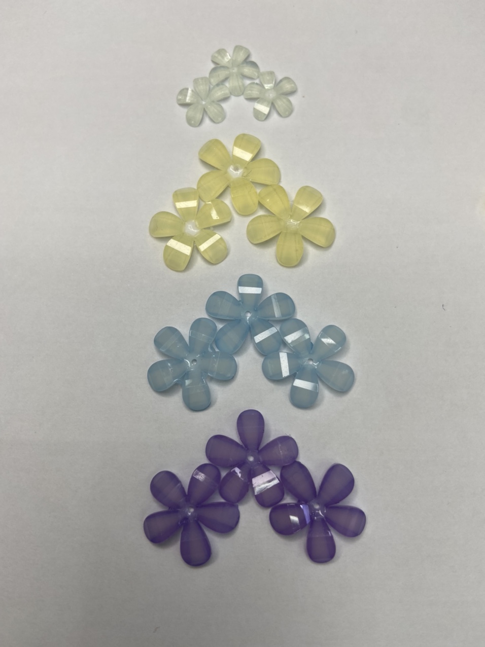 现货DIY饰品配件五瓣花元宝拼花14 古风头饰耳环中孔花服饰配件 thumbnail