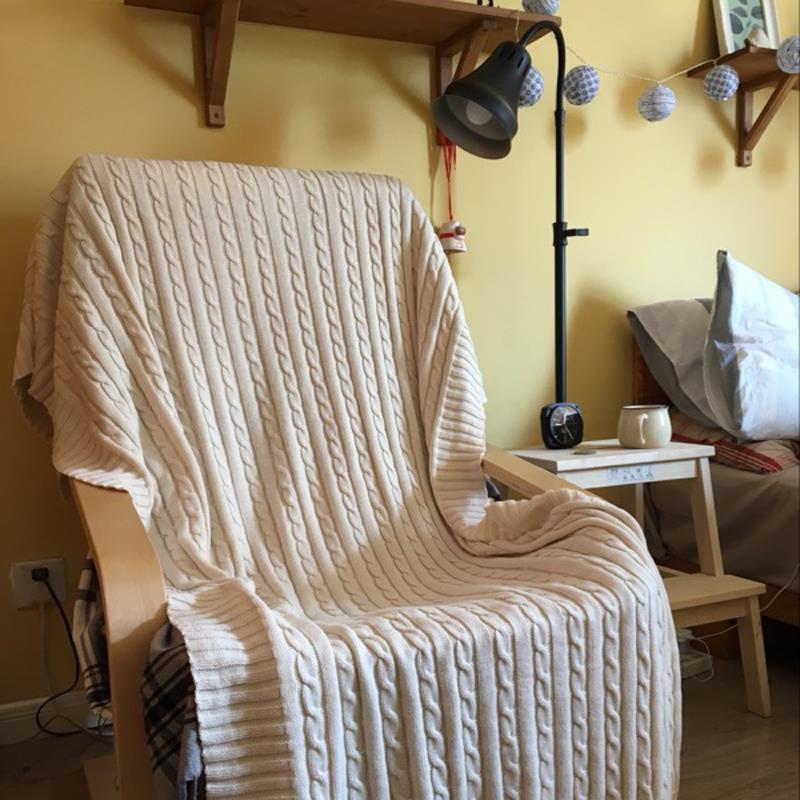 Nordic tassel knitted ball blanket wool blanket office air-conditioned nap blanket cape blanket cover blanket sofa leisure blanket style 8 thumbnail